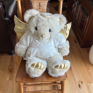 Angel Teddy Bear. Seated Height: 18”, Width: 15”